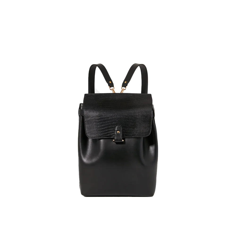 Le Backpack Printed Lizard Black